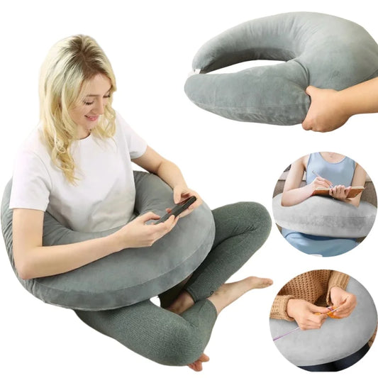 U-shaped Reading Pillow Ergonomic Waist Pillows Office Nap Pillow Sleeping Pillows  Sofa Surround Pillow Sitting Arm Support