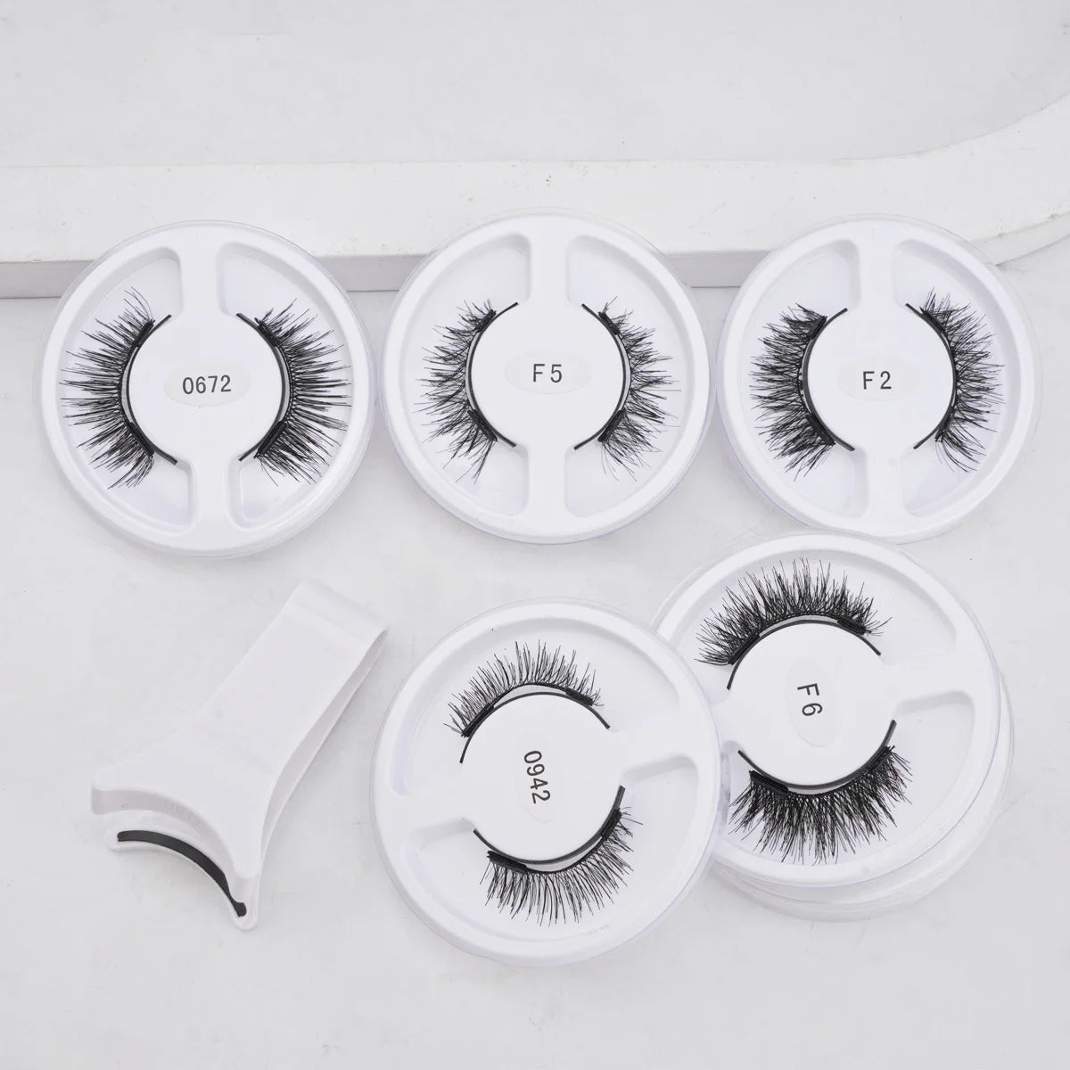 5 pairs 3D Magnetic Lashes Kit With Curler Natural Soft Magnetic False Eyelashes No Glue Needed Fluffy Reusable Make Up