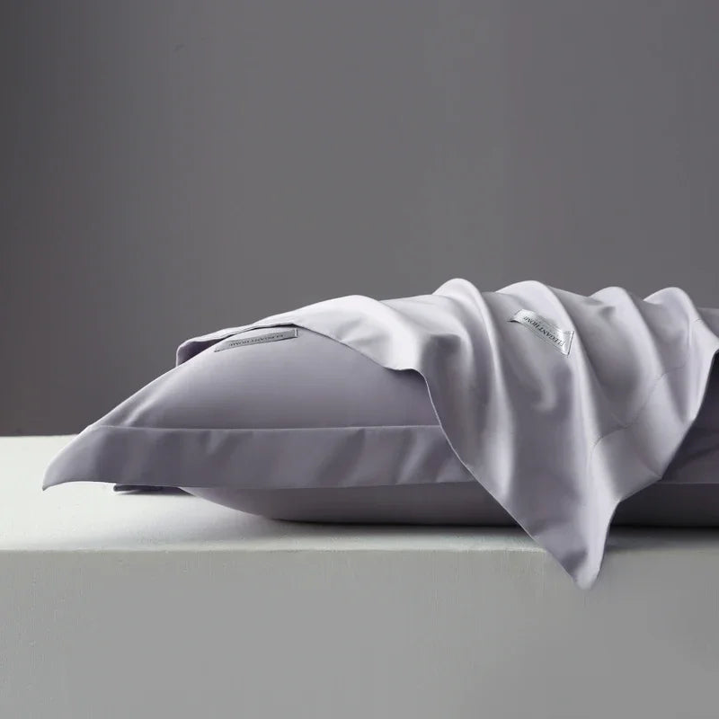 Solid Color Pillow Case Long Staple Cotton Pillowcase Washable Envelope Style Pillow Protector Cover For Bedroom Sleeping