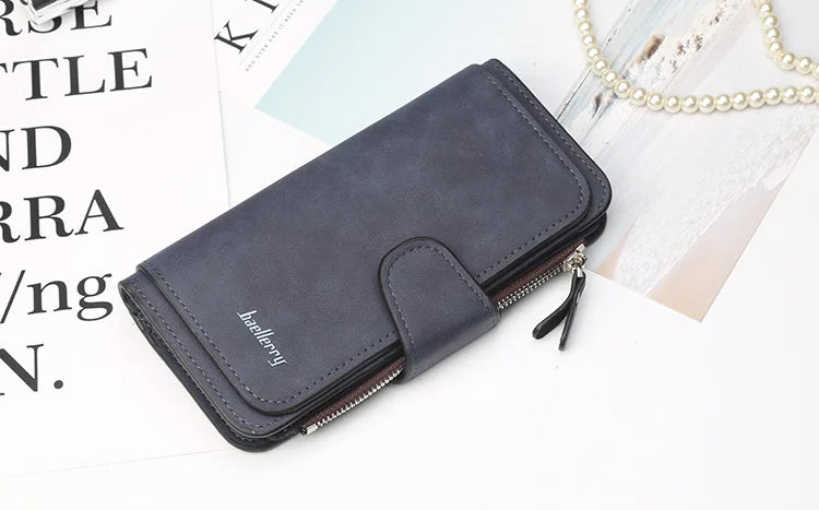 Baellerry High Quality Long Women's Wallet Buckle Multiple Card Slots Mobile Phone Bag Hand-held Bag Card Holders