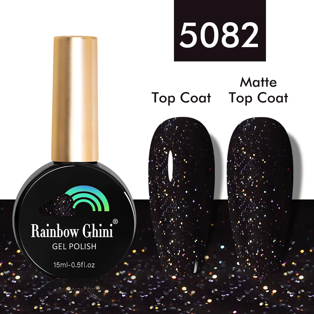 Rainbow Ghini 15ml Glitter Dark Red Gel Nail Polish Semi-Permanent Varnish UV Pale Red Nail Gel Art Supplies for Professionals