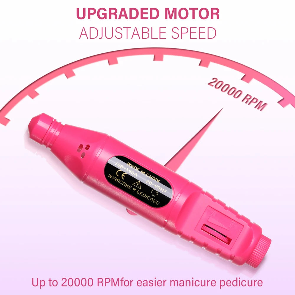 6 In 1 Electric Nail Drills Kit Remove Polisher Manicure Portable Nail File Nail Drill Equipment Pen Tools Machine