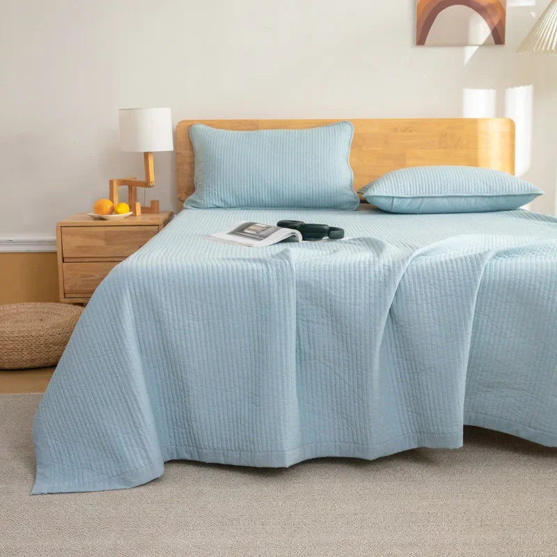 2024 new Class A cotton washed cotton antibacterial padded cotton bed cover thickened sheets breathable and comfortable