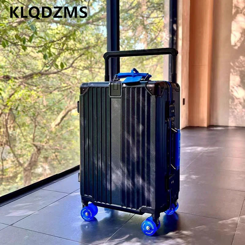 KLQDZMS Travel Luggage 24"26"28"30 Inch Women's Large Capacity Trolley Case 20 ”ABS+PC Boarding Case Men's Cabin Suitcase