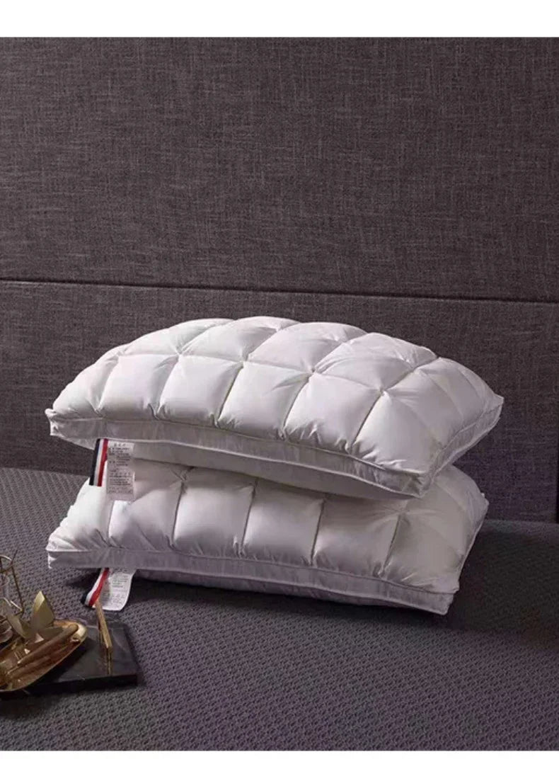Goose Down Pillow 100% White Goose Feather Pillow Core Five-Star Hotel High-end 3D Bread  Goose Down Sleep Pillow