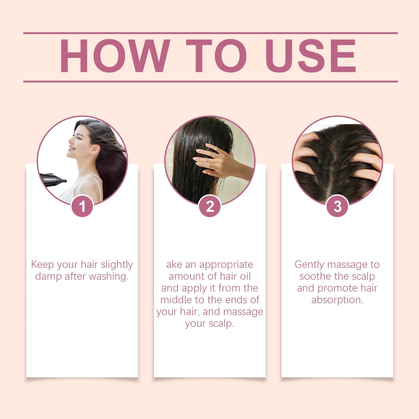Hydrating Hair Serum for Frizzy Dry Damaged Split Ends Repair Vitamin E Smoothing Adds Shine Coconut Oil Keratin Hair Treatment