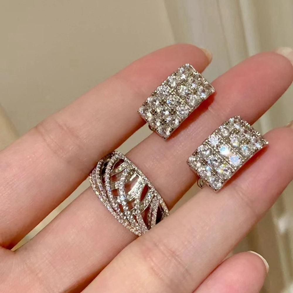 Wong Rain 100% 925 Sterling Silver Sparkling Lab Sapphire Gemstone Women Earrings Studs Fine Jewelry Anniversary Gifts Wholesale