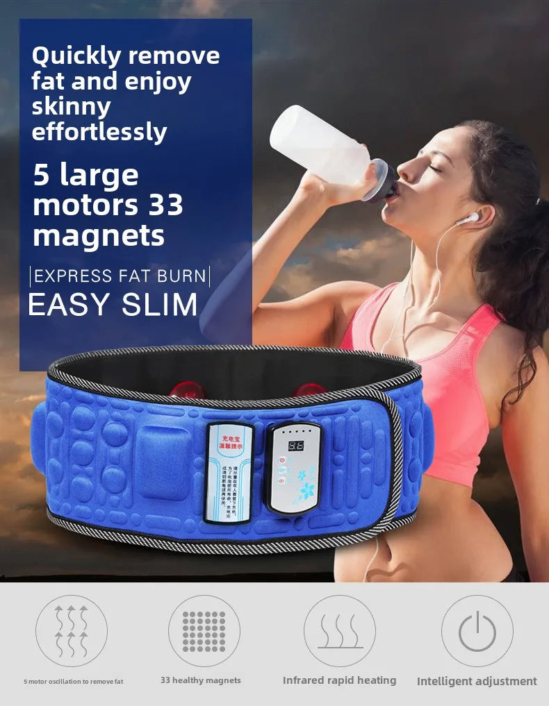 Bestseller Intelligent Vibration Massage Belt Waist Massager Hot Compress Moxibustion Lazy Body Fat Remover