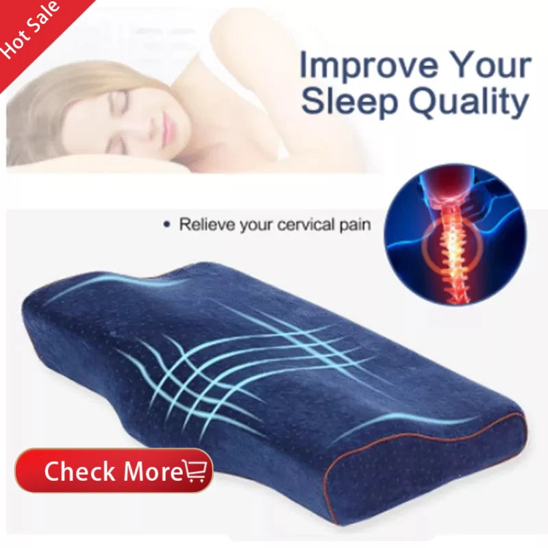 U Shaped Memory Foam Neck Pillows Soft Travel Pillow Massage Neck Pillow Sleeping Airplane Pillow Cervical Healthcare Bedding