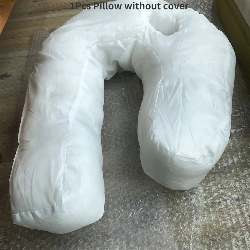 U-Shaped Side Sleepers Pillow Neck Back Pain Relieve Health Cushion Spine Protection Pillow Side Pillow Inflatable Leg Pillow