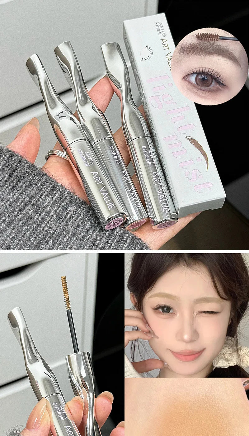 Art Value Eyebrow Dye Cream, Korean-style light brown matte eyebrow light makeup, natural makeup application,natural makeup look