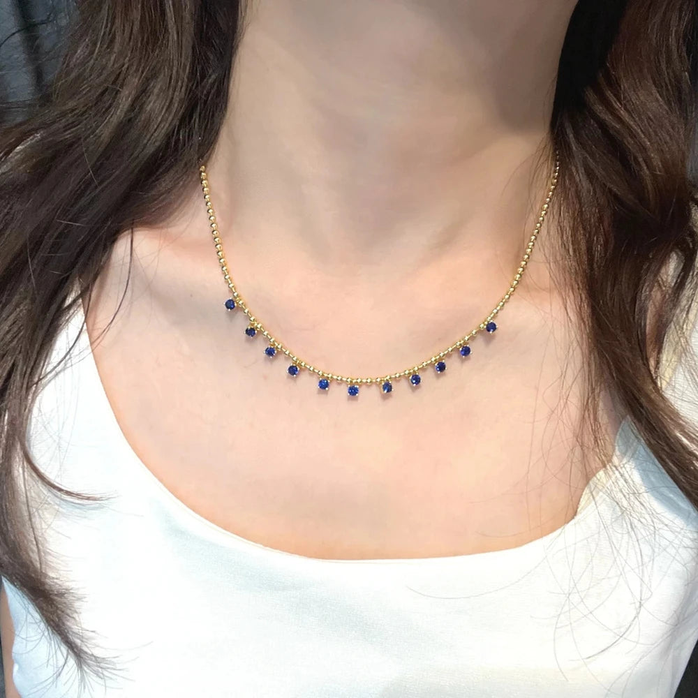 Wong Rain Vintage Solid 925 Sterling Silver Emerald Sapphire Ruby Gemstone Pendant Necklace Fine Jewelry for Women Wholesale