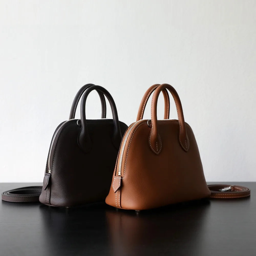 Borsa in Fiore di Pelle Goffrata