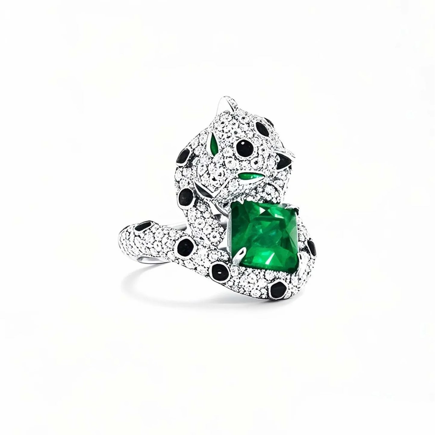 WUIHA Vintage 925 Sterling Silver Lab Sapphire Emerald High Carbon Diamonds Gemstone Wedding Band Engagement Ring Fine Jewelry