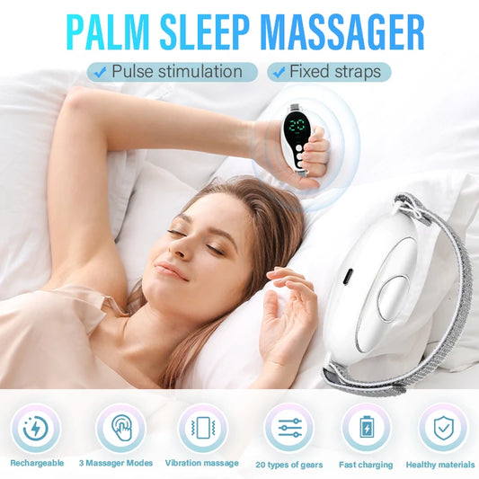 New 1 Set Handheld 20 Levels EMS Sleep Aid Relaxation Treatment Microcurrent Pulse Hypnosis Device Suitable Insomnia Anxiety