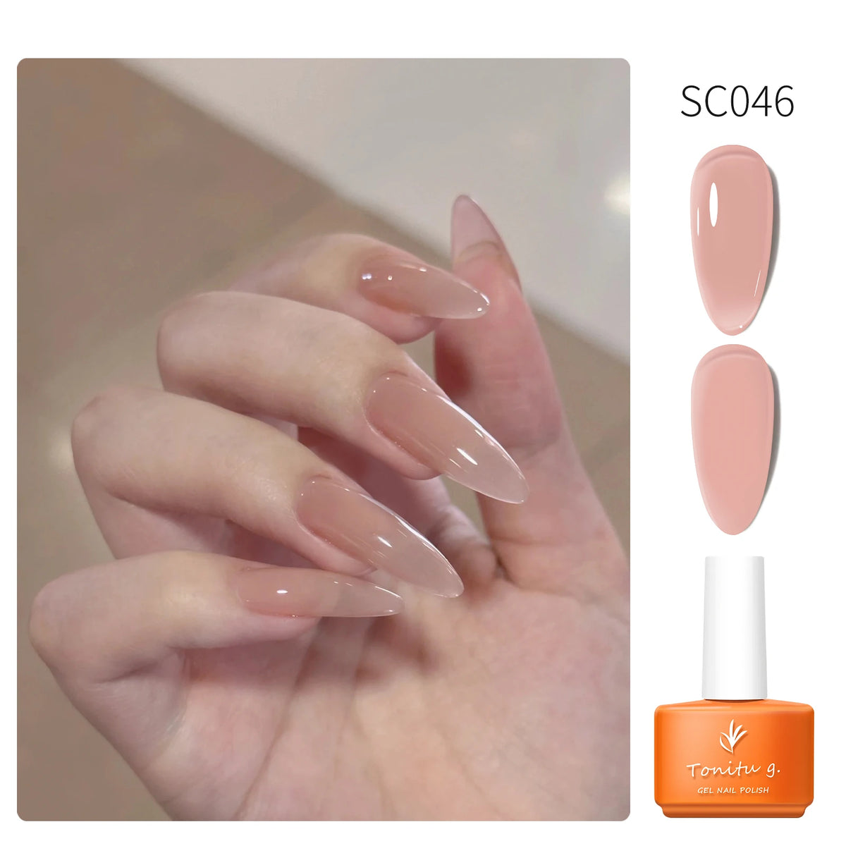 Tonitu G 7ml Semi-permanent Jelly Gel Nail Polish 59 Colors Natural Transparent  Summer Nails Art Soak Off  UV LED Gel  Varnish