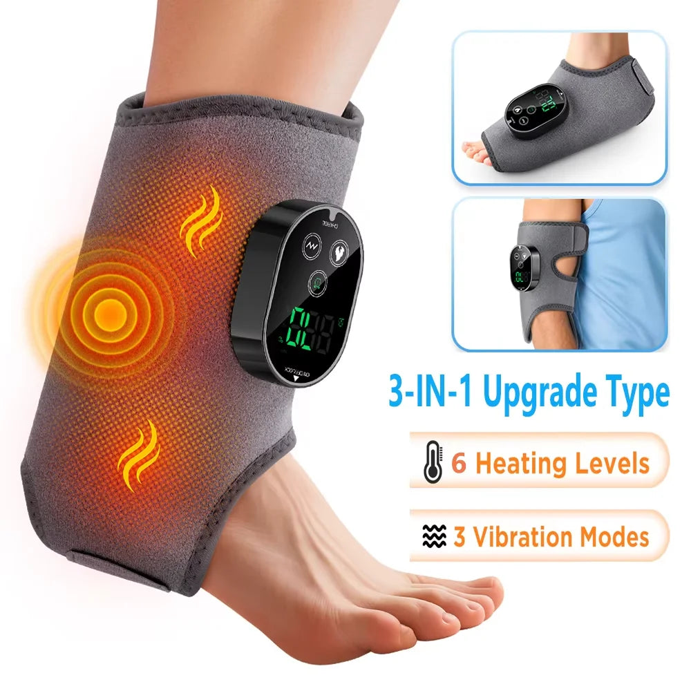 Electric foot and hand massager can vibrate and heat the ankles and ankles, and the bracket joints are portable, which can relax