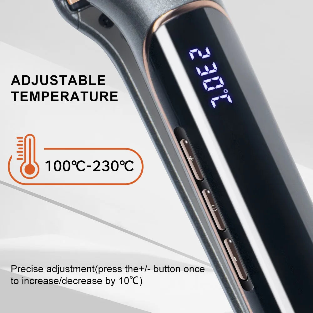 Hair Straightener 13 Gears Adjustable Temperature 2-in-1 Professional Flat Iron Fast Warm-up Styling Tool For Wet or Dry Hair