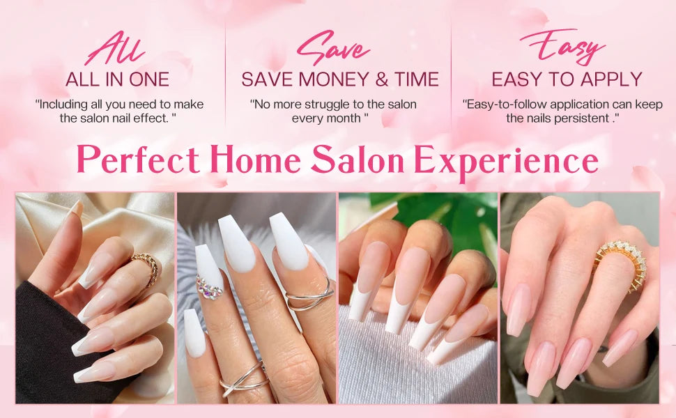 Makartt HEMA-Free Poly Nail Extension Gel 50ml, Hybrid Acrygel Builder Multi-Color, Long-Lasting French Manicure DIY Nail Art