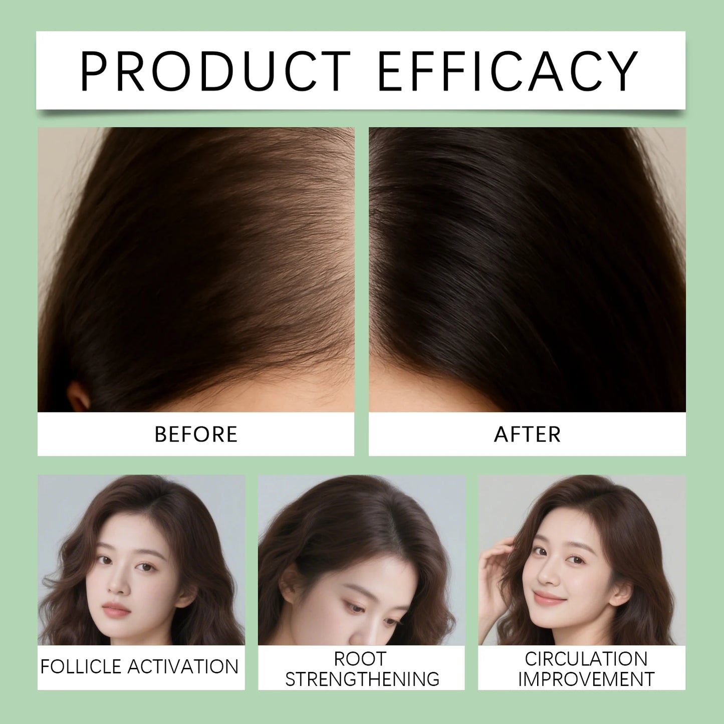 Ginger Hair G-rowth Roll-On Serum Essential Oil Repair Damaged Prevent Hair Loss Soften Hair Strengthen Hair Roots Hair ScalpOil