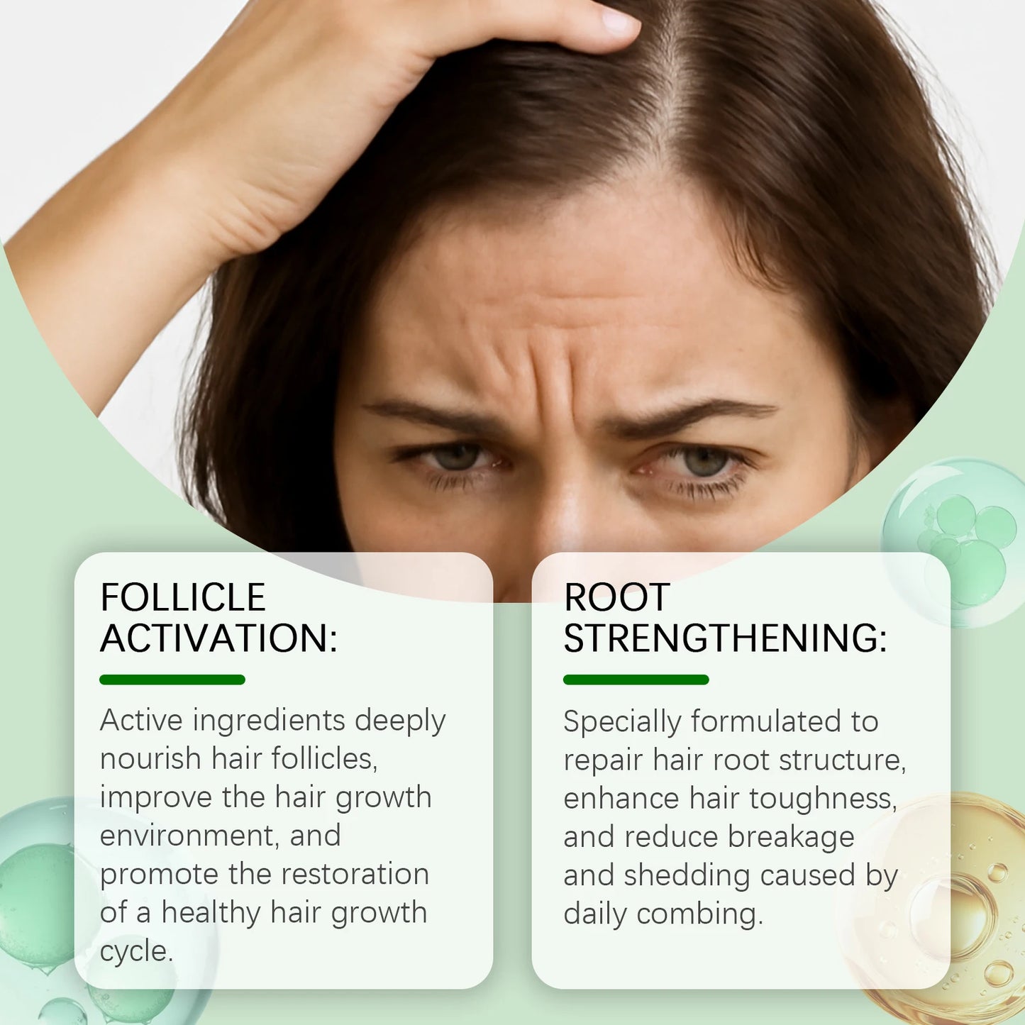 Ginger Hair G-rowth Roll-On Serum Essential Oil Repair Damaged Prevent Hair Loss Soften Hair Strengthen Hair Roots Hair ScalpOil