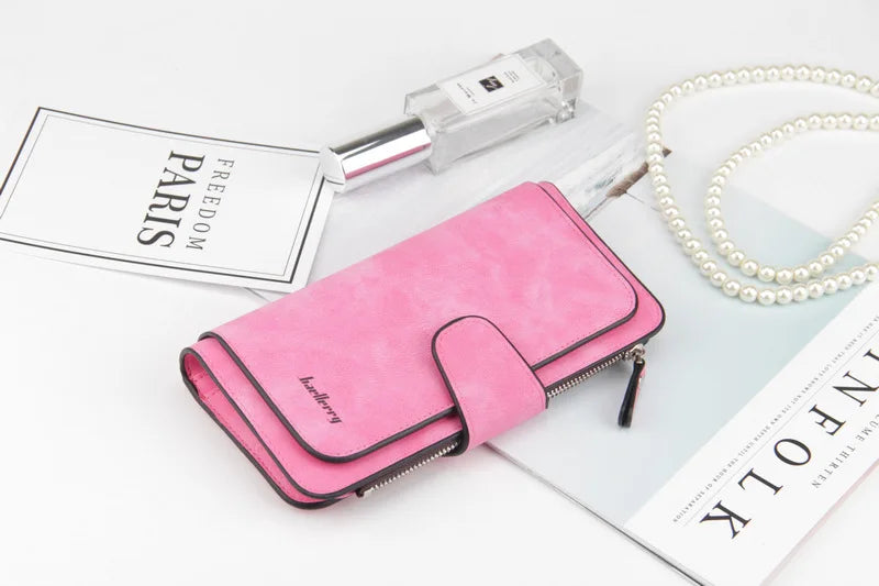 Baellerry High Quality Long Women's Wallet Buckle Multiple Card Slots Mobile Phone Bag Hand-held Bag Card Holders