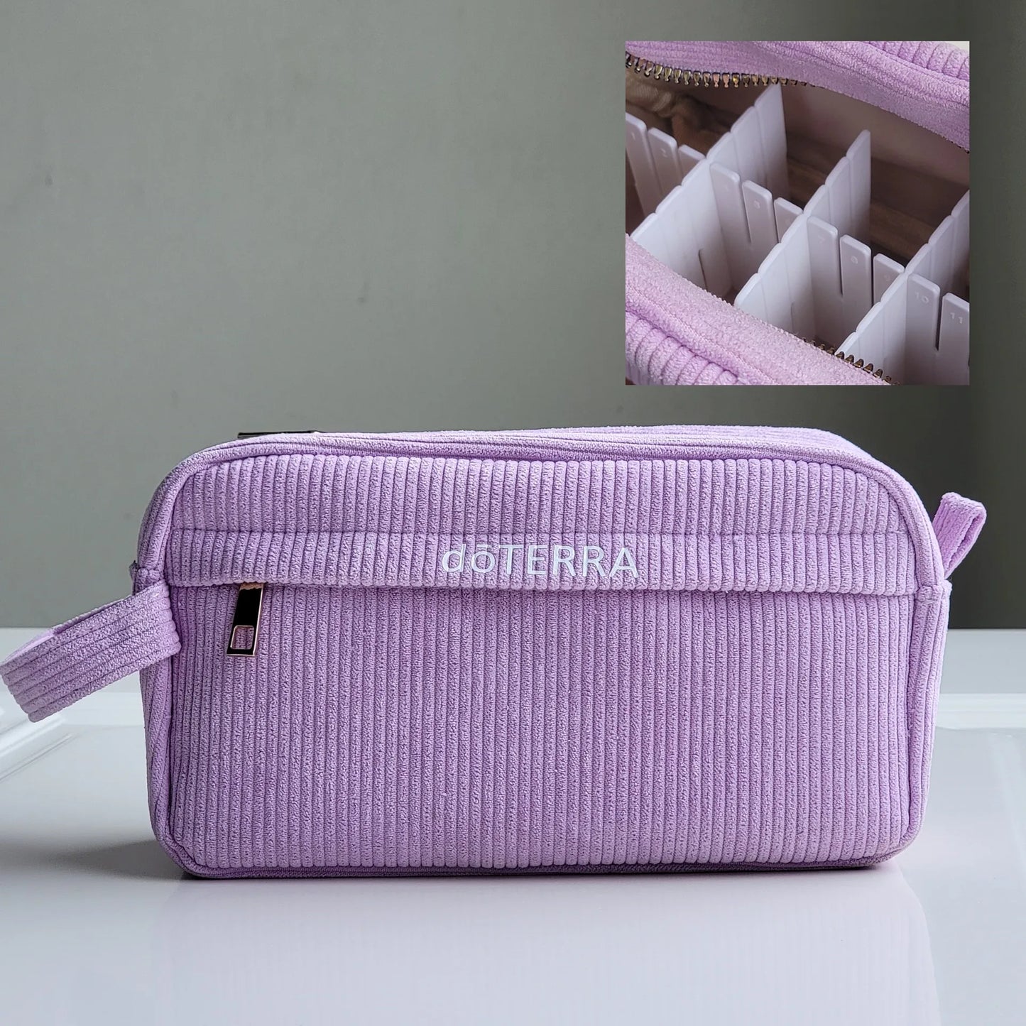 Corduroy Essential Oil Storage Bag 14 Slots 15ML Travel Essentials Oil Case Portable Perfume Carrying Organizador Cosmetic Bag
