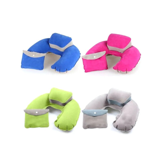 U Shaped Inflatable Pillow Ergonomic Neck Support Tpu Camping Pillow Lightweight Travel Pillow Airplane Neck Pillow Ultralight
