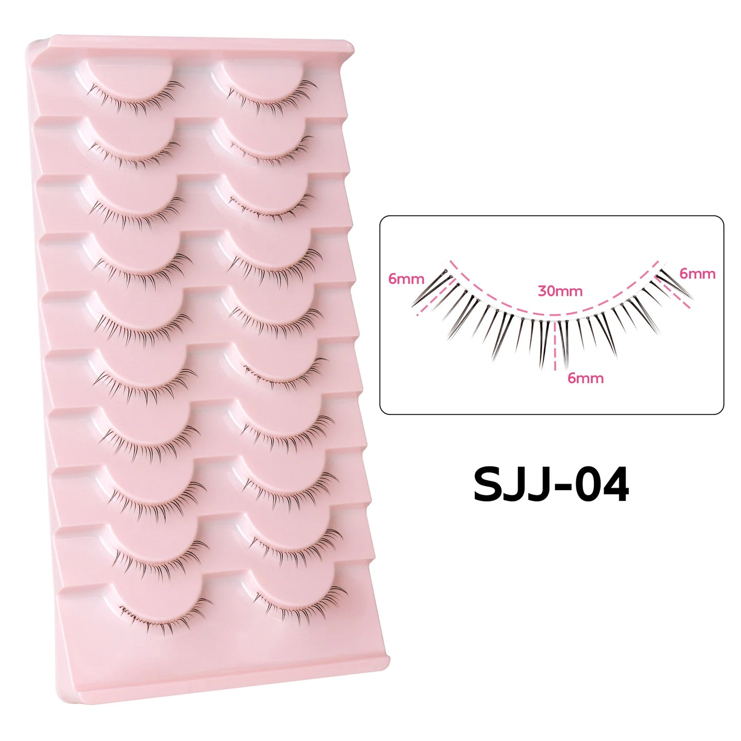 Set di 10 Paia di Extension Ciglia Inferiori