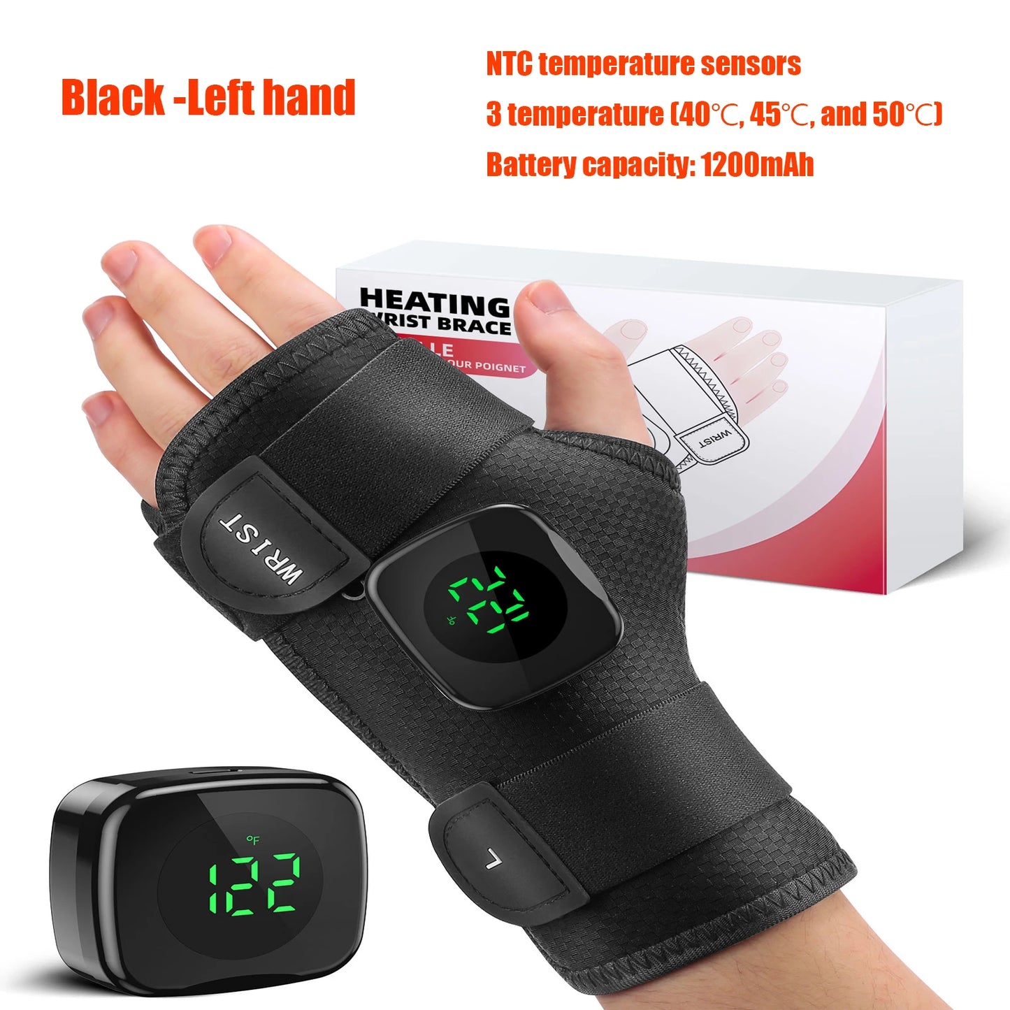 Wrist Heating Vibration Pad 3 Heat Level Heated Wrist Hot Therapy for Carpal Tunnel Relief Tendonitis Wrist Support Pad