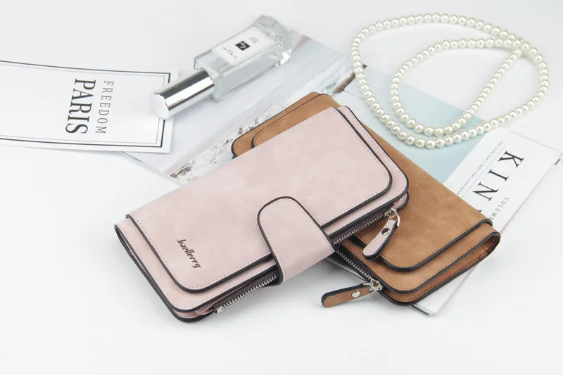 Baellerry High Quality Long Women's Wallet Buckle Multiple Card Slots Mobile Phone Bag Hand-held Bag Card Holders