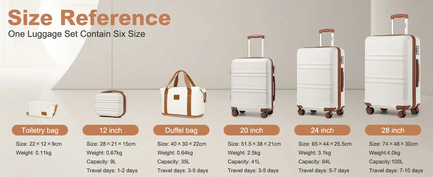 KONO 4/5/6-piece beauty case box cosmetics case hand luggage toilet bag travel bag luggage set