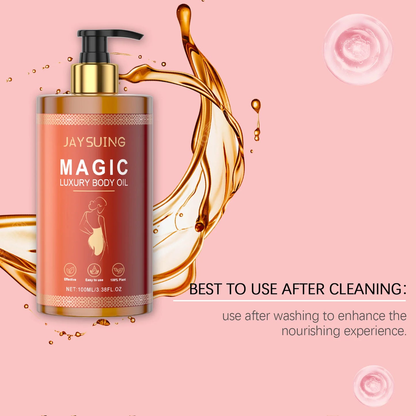 Magic Body Firming Oil Skin Tightening Anti-Aging Refreshing Abdomen Thigh Improve Elasticity Hydrate Anti Cellulite Massage Oil