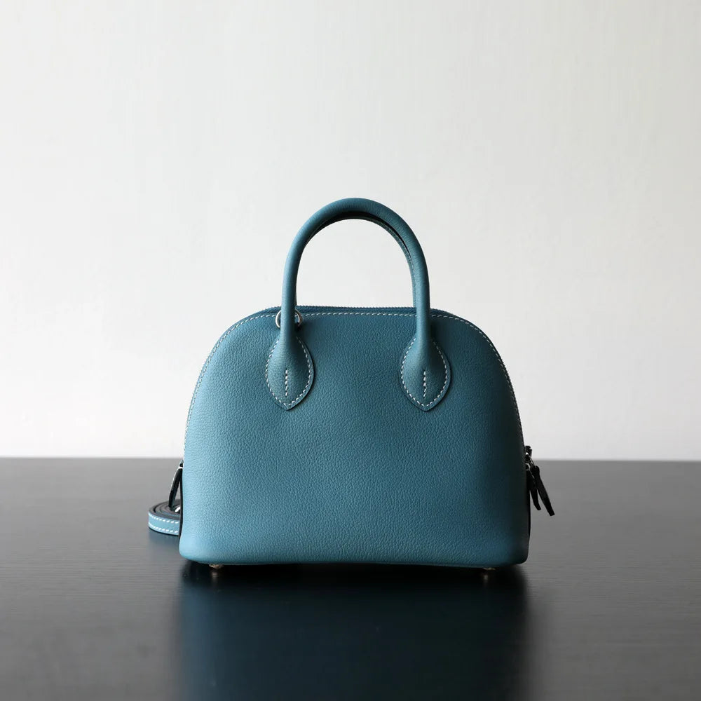 Borsa in Fiore di Pelle Goffrata