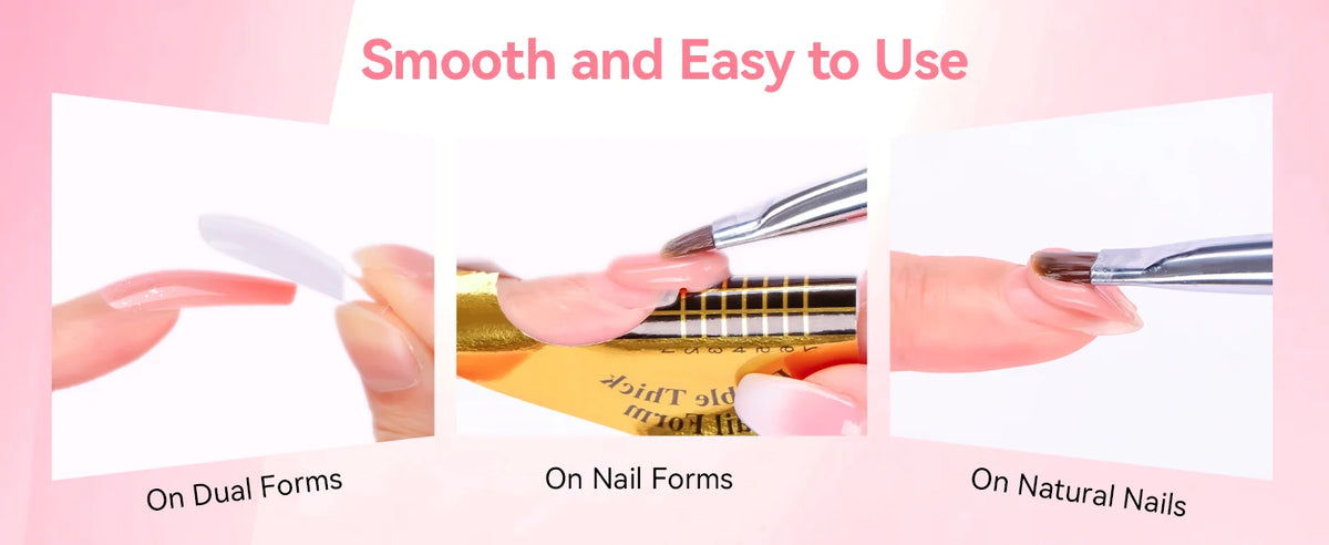 Makartt HEMA-Free Poly Nail Extension Gel 50ml, Hybrid Acrygel Builder Multi-Color, Long-Lasting French Manicure DIY Nail Art