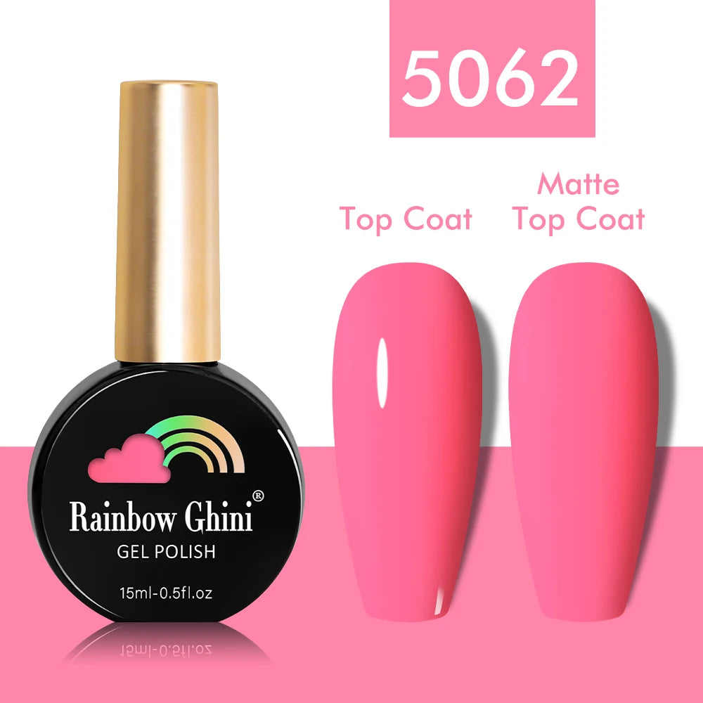 Rainbow Ghini 15ml Glitter Dark Red Gel Nail Polish Semi-Permanent Varnish UV Pale Red Nail Gel Art Supplies for Professionals