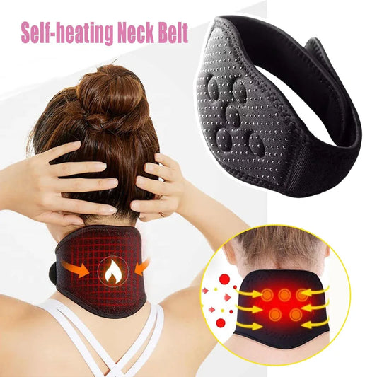 5 Magnets Self Warming Cervical Collar Tourmaline Magnetic Neck Brace Far Infrared Energy Daily Use Men Women Neck Pain Relief