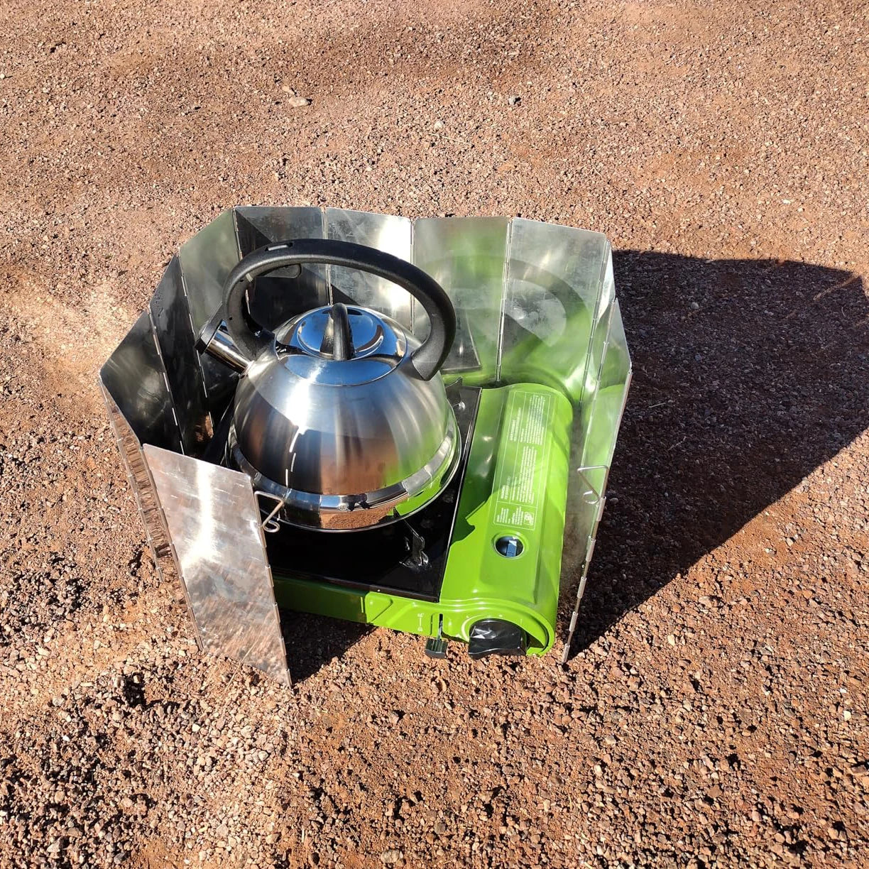 9/10/12 Plates Stove Windscreen, Aluminum Stove Windshield with Drawstring Bag, for Camping, Butane Stoves