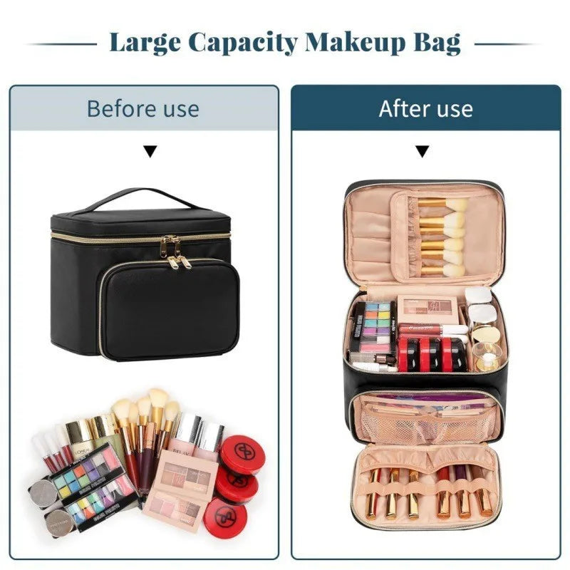 Large-sized Waterproof Makeup Bag Portable Large Size Cosmetic Travel Bag waterproof pu outdoor travel makeup bag