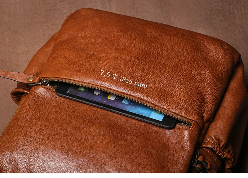 GURO High Quality Genuine Leather Backpack Men Large Capacity Business Travel bag Luxury Student School Bag Laptop Computer Pack