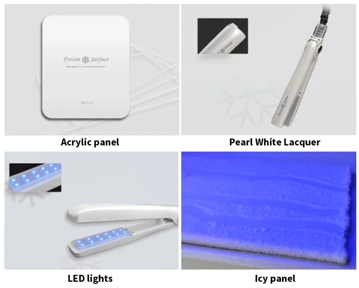 Ice cold cryotherapy flat clip hair care machine repair damaged hair keratin therapy hair cold therapy device 2025