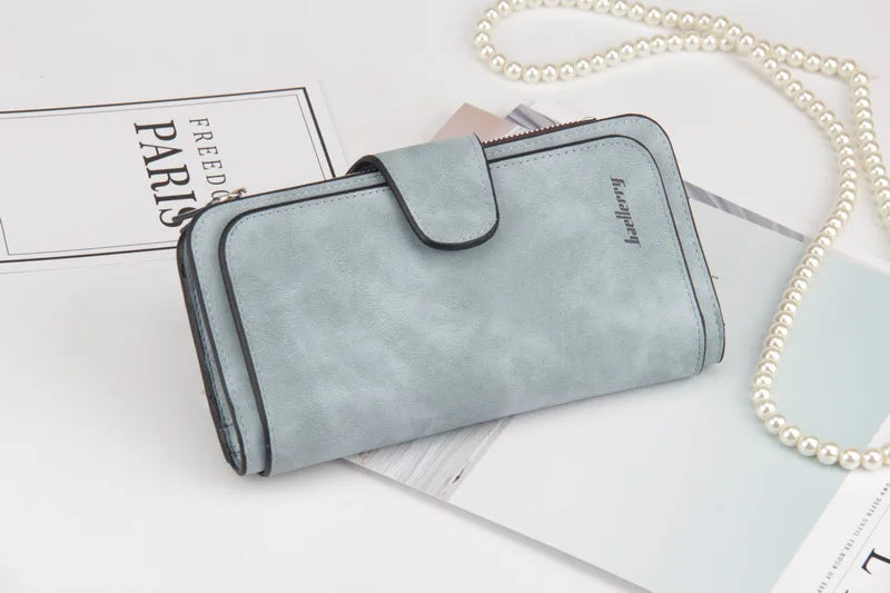 Baellerry High Quality Long Women's Wallet Buckle Multiple Card Slots Mobile Phone Bag Hand-held Bag Card Holders