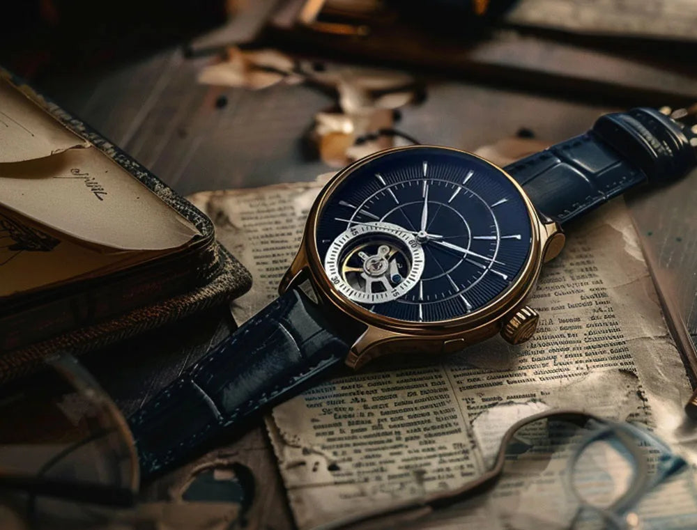 Cinturini per Orologio in Fiore di Pelle di Vitellino con Accessori