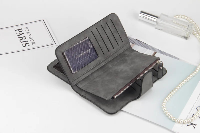 Baellerry High Quality Long Women's Wallet Buckle Multiple Card Slots Mobile Phone Bag Hand-held Bag Card Holders
