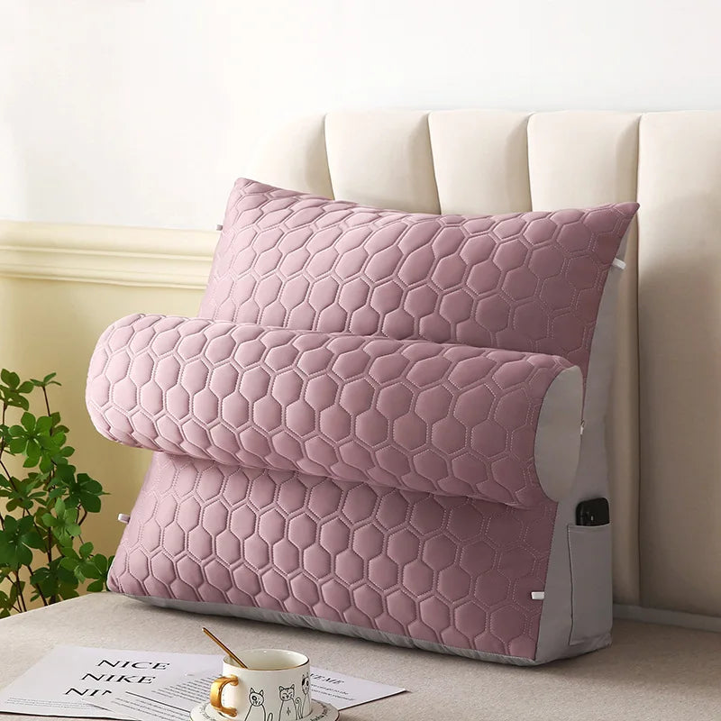 Triangle Reading Pillow Big Wedge Adult Backrest Cooling Latex Cushion Decorative Pillows for Bed Decor Cushion for Sofa