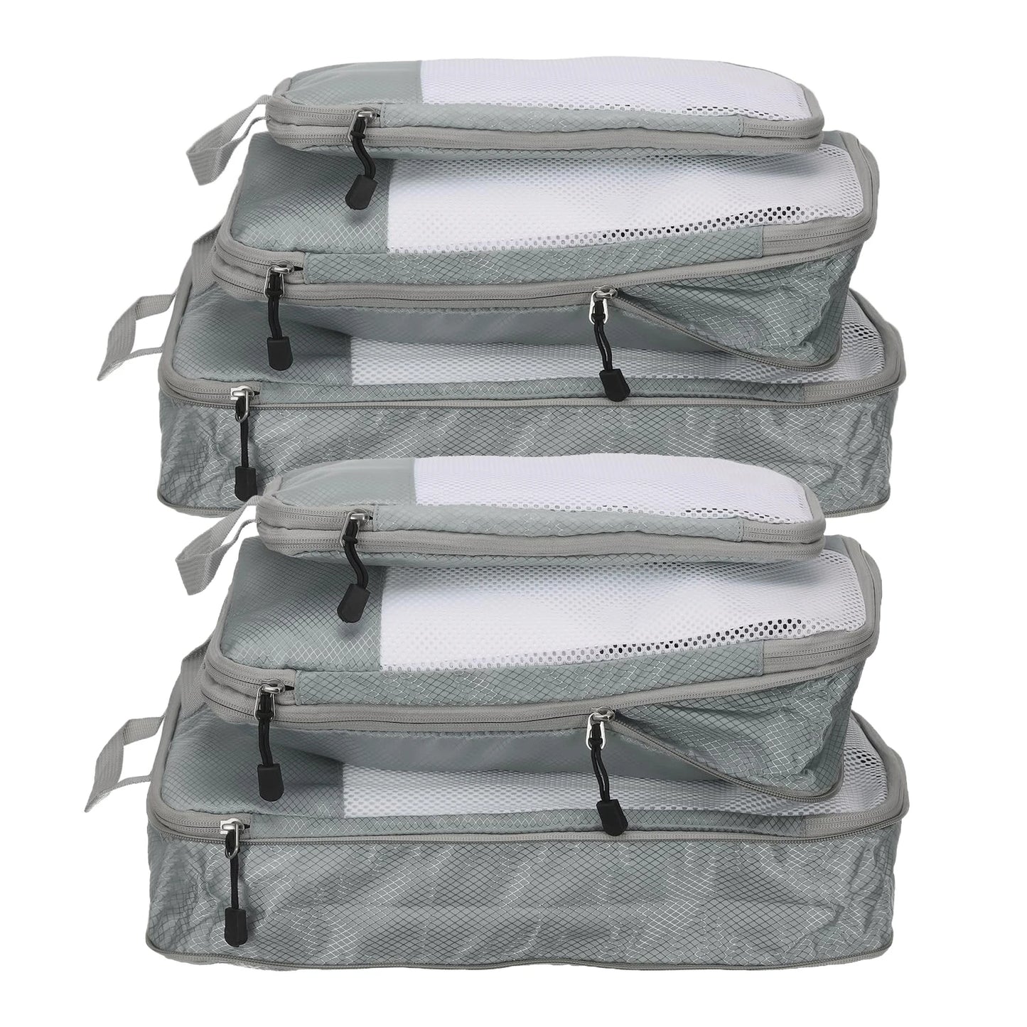 6PCS Travel Compressed Packing Cubes Storage Organizer Set With Shoe Bag Mesh Visual Luggage Portable Lightweight Suitcase Bag