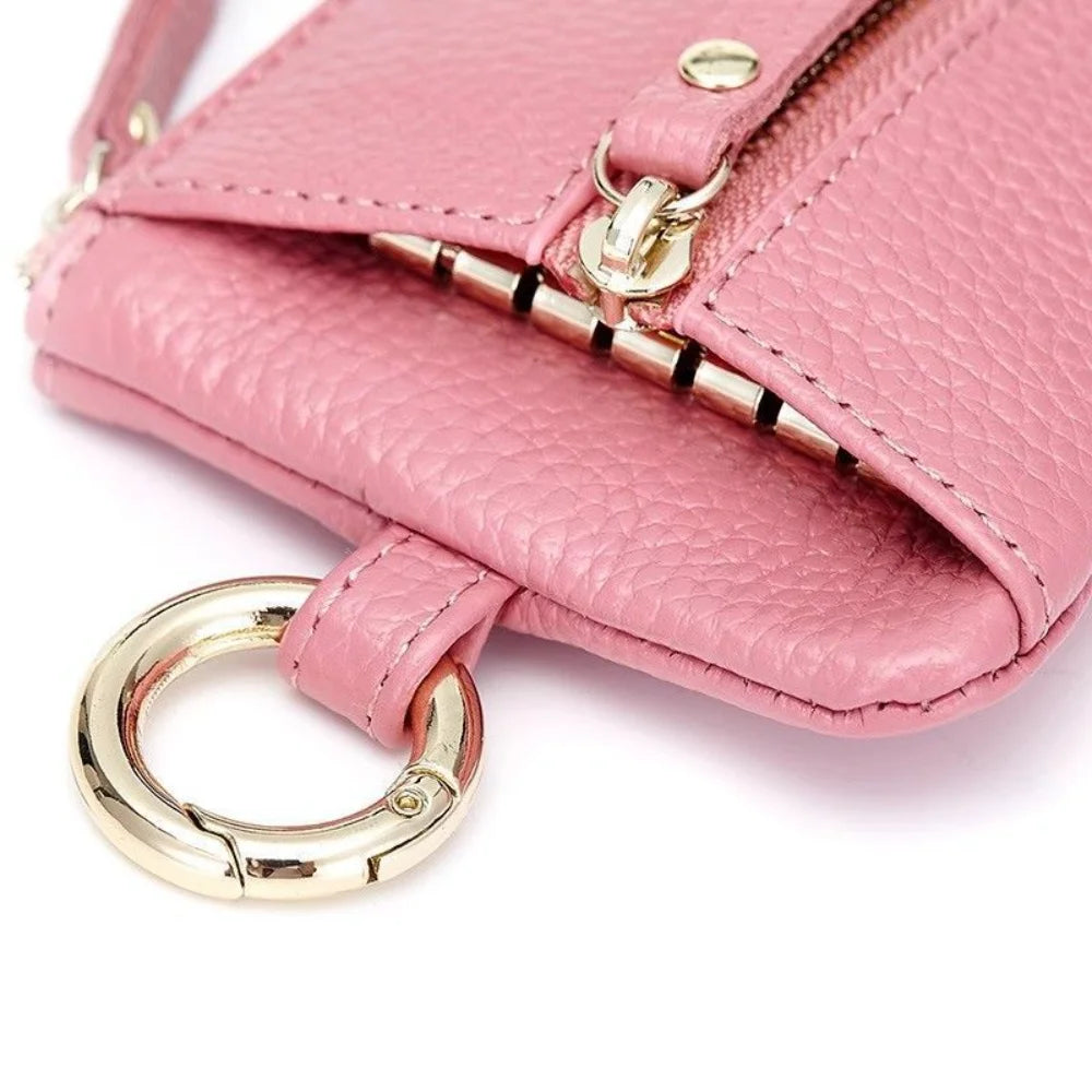 New PU Leather Key Wallets Unisex Retro Keys Organizer Men Women Key Card Holders Housekeeper Keychain Cover Coin Zipper Purse