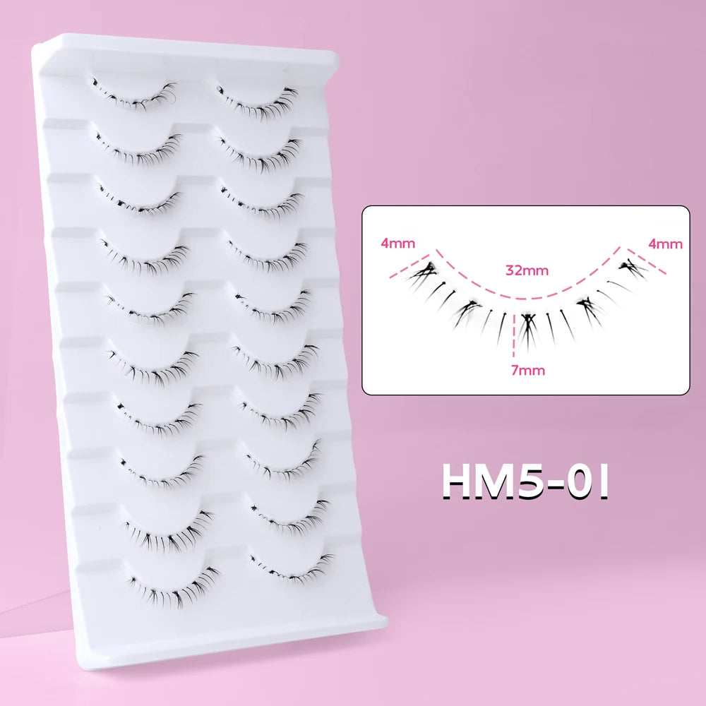 Set di 10 Paia di Extension Ciglia Inferiori