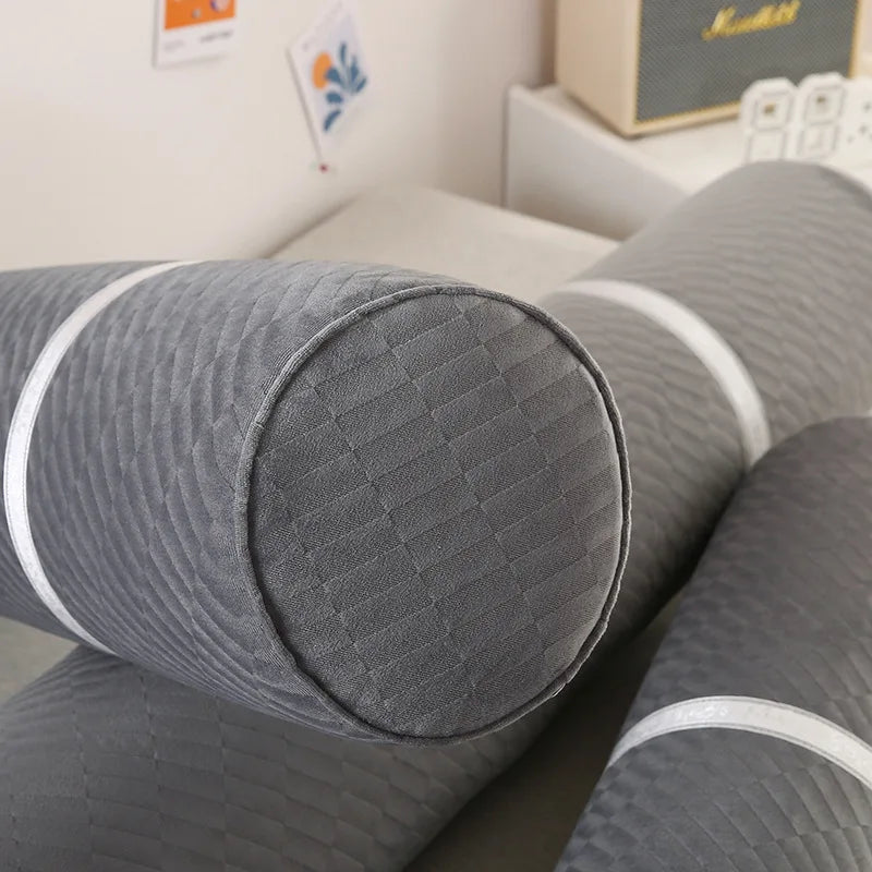 Cervical Neck Roll Memory Foam Pillow Bolster Pillow Round Neck Pillows Support for Sleeping Bolster Pillow for Bed Legs Back