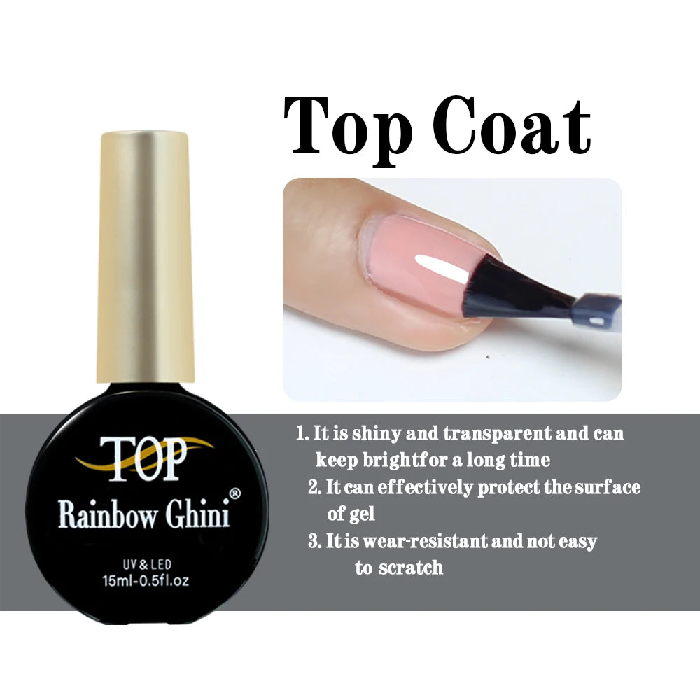 Rainbow Ghini 15ml Glitter Dark Red Gel Nail Polish Semi-Permanent Varnish UV Pale Red Nail Gel Art Supplies for Professionals